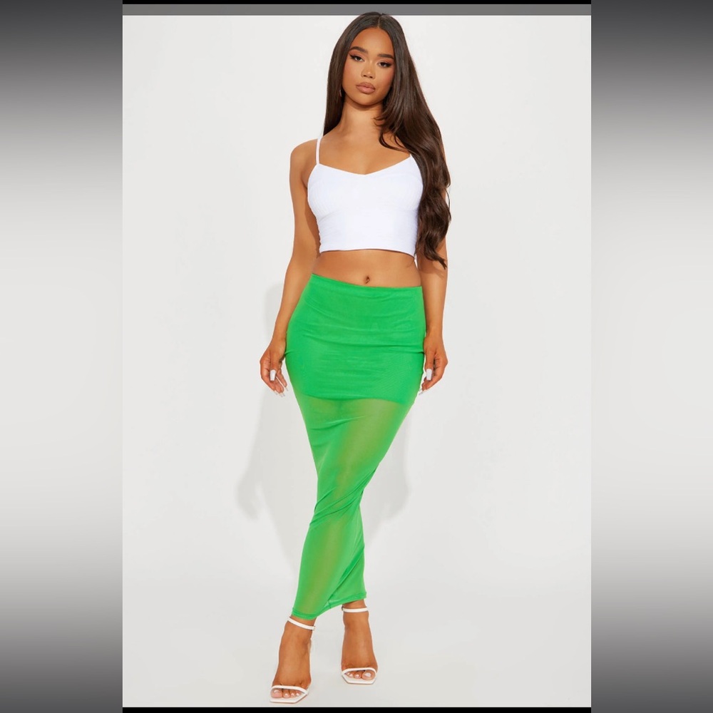 Mesh Maxi Skirt